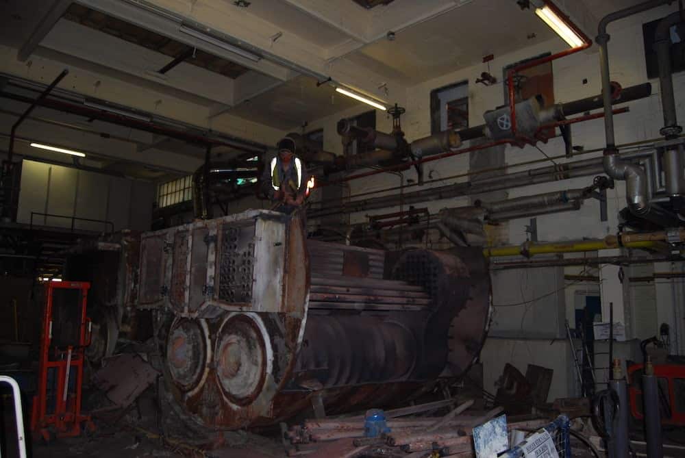 The site back in 2010 prior to the installation of the CHPs showing the old boilers