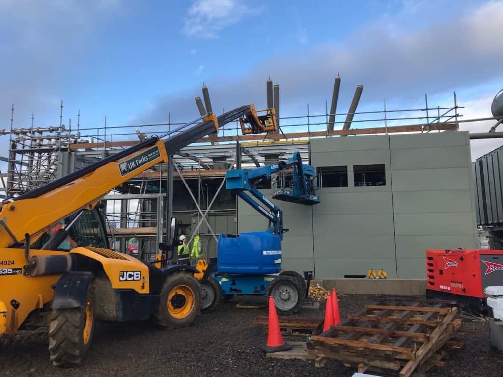 Telehandlers help on site too at Moray East