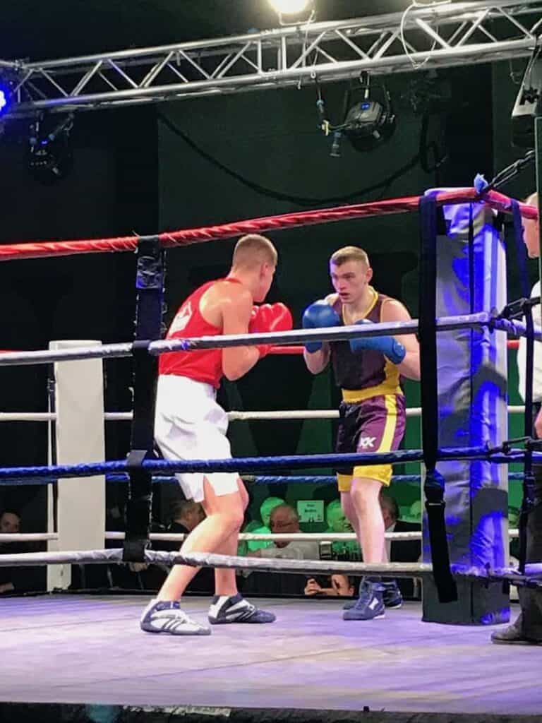 Connor Leatt of Kimpton at Ellesmere Port Boxing Club