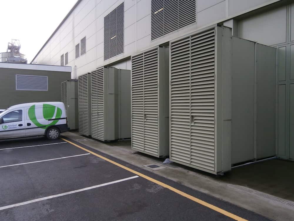 Davyhulme Waste Water treatment Works Acoustic Enclosure for Clarke Energy