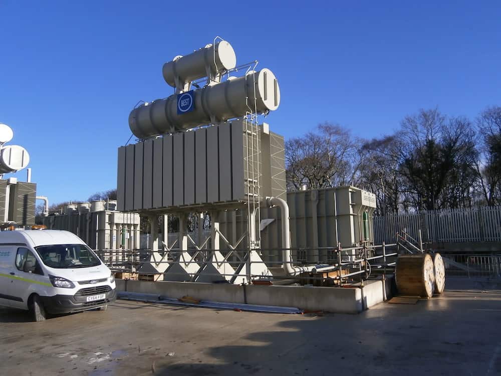 Prior to adding Acoustic Enclosure for Dong Energy at Burbo Bank sub-station