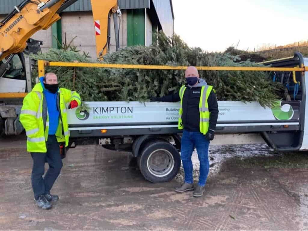 Scott Bennett and Steve Loughran of Kimpton on the Christmas Tree Collection for Nightingale House