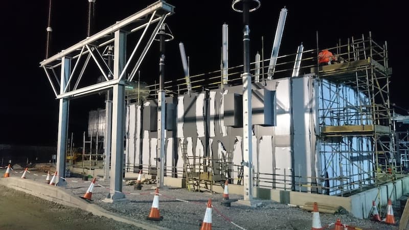 The acoustic enclosure around the Super Grid Transformers at beatrice