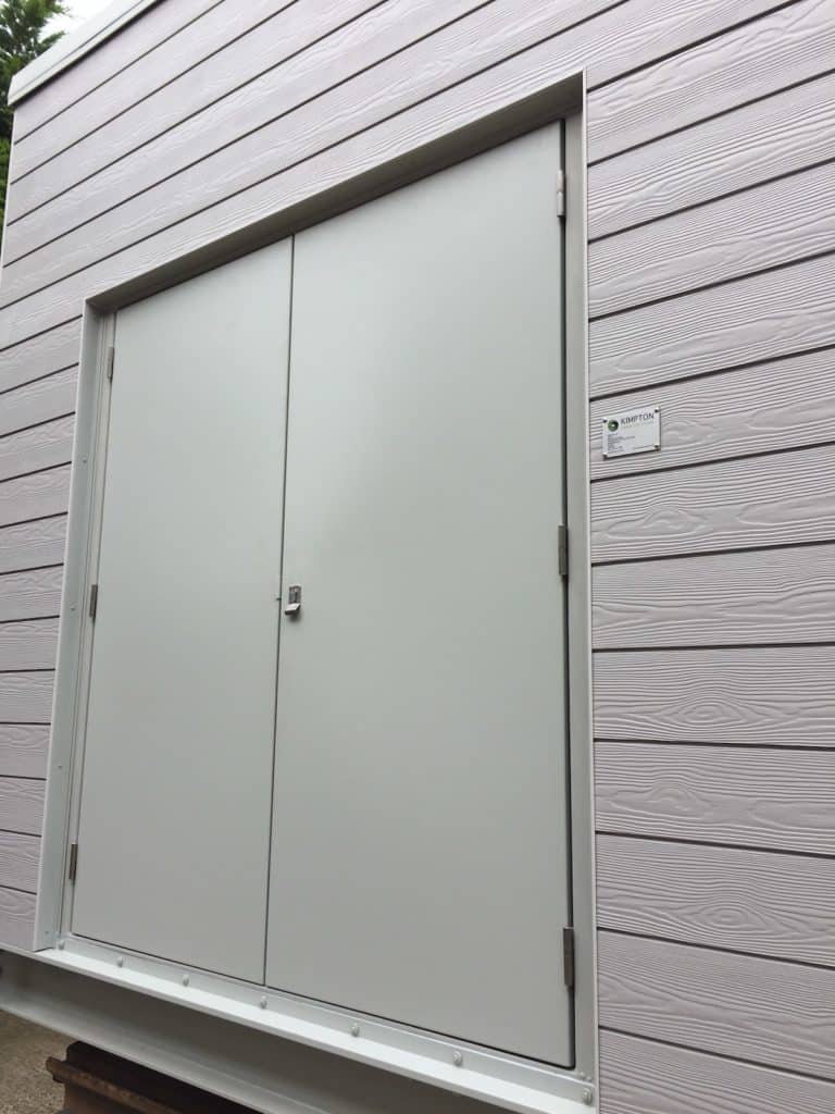 The rear of the unit has a huge double door for easy access and installation of the plant inside