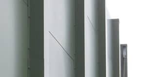 Close up of an acoustic barrier designed for noise reduction