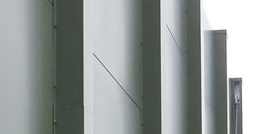 Close up of an acoustic barrier designed for noise reduction