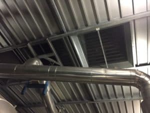 Roof vents undergoing Acoustic Enclosure Maintenance