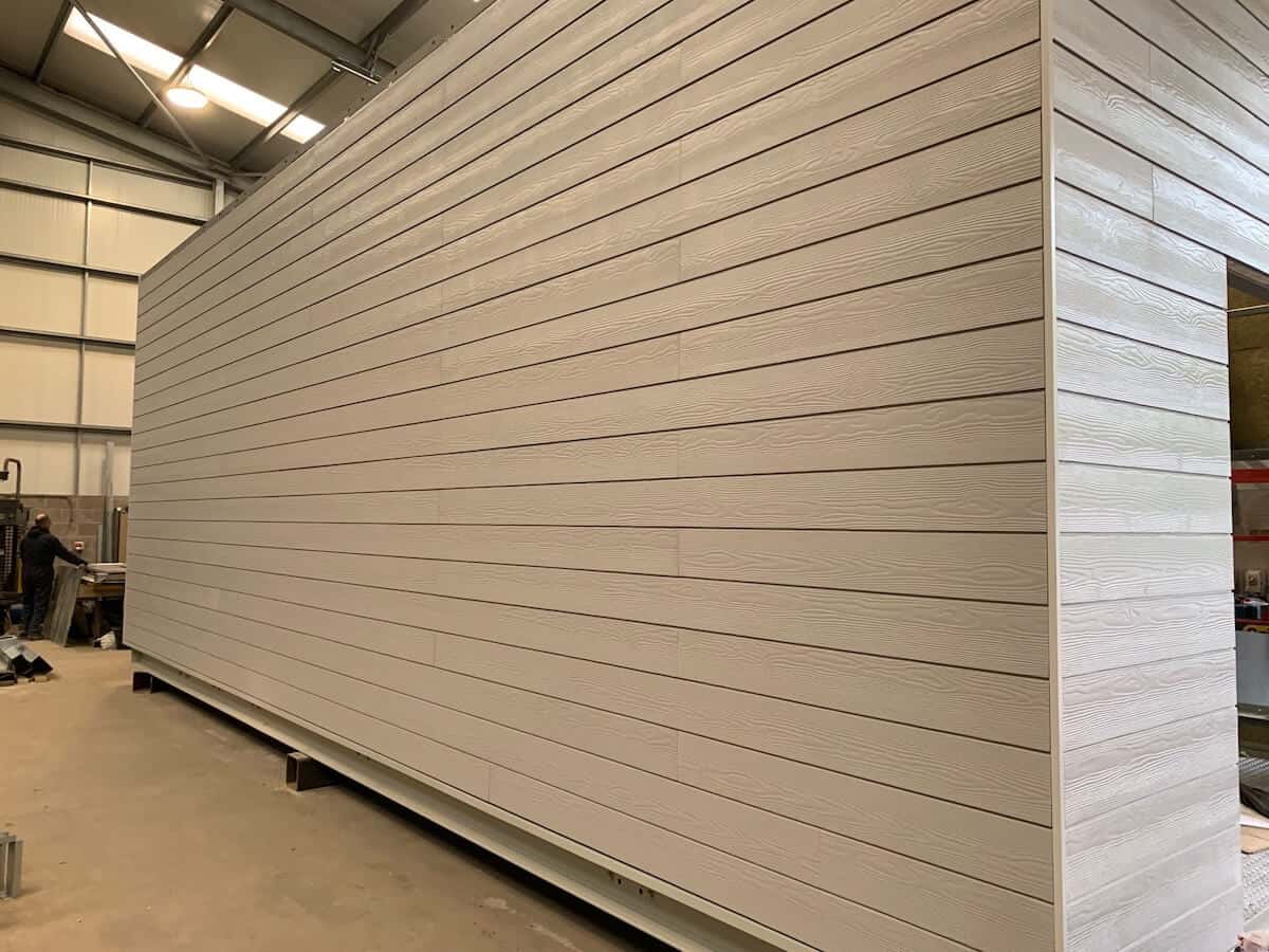 The acoustic plant room takes shape with the external cladding