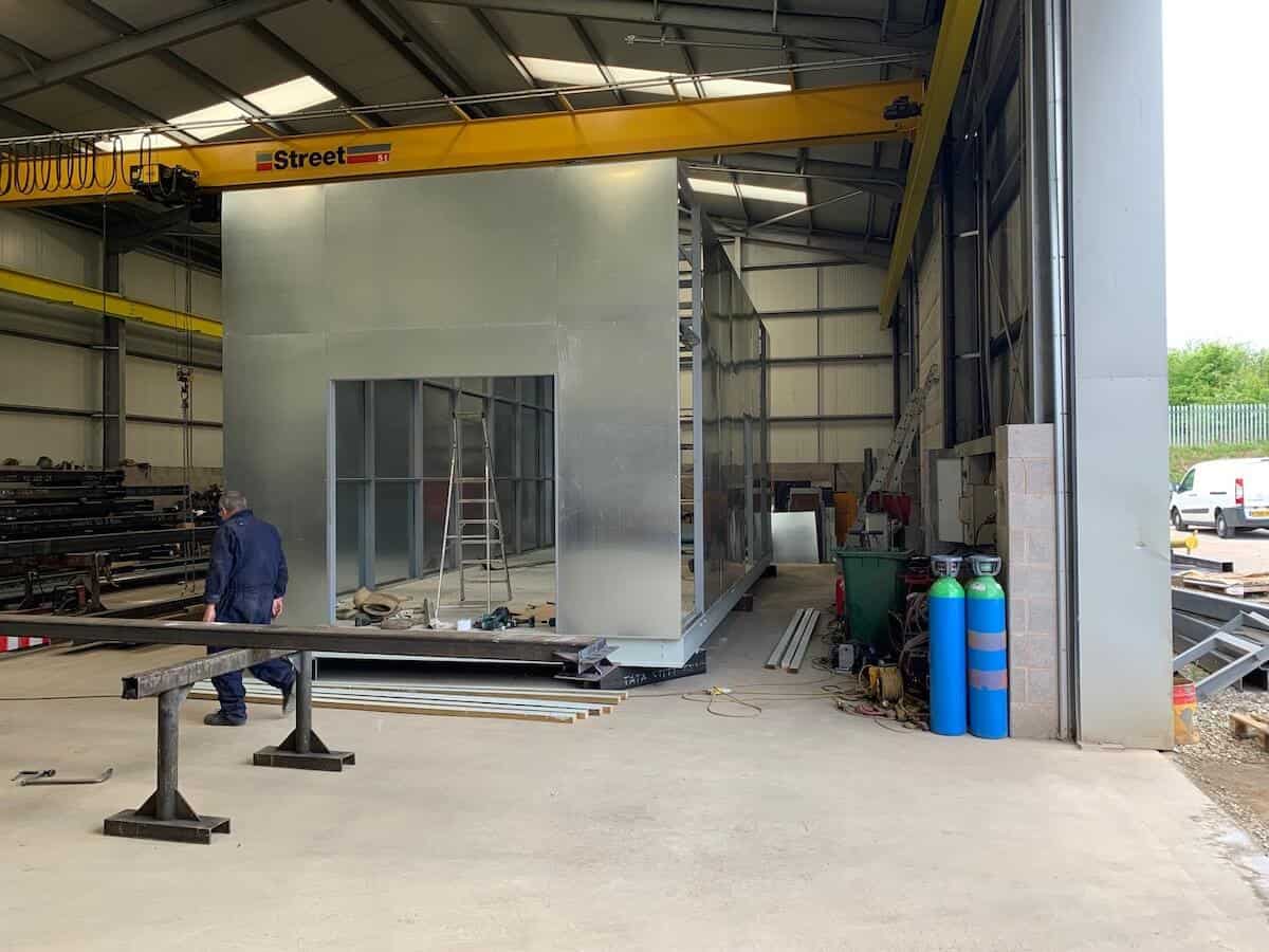 with the framework in place the classing begins to be added